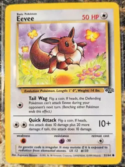 1999 Pokemon Jungle Eevee 51 NM or Better - Image 1