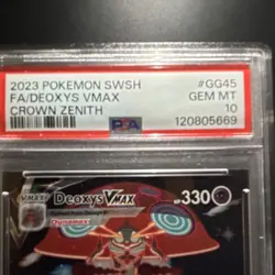 Pokemon Deoxys VMAX GG45 Crown Zenith Galarian Gallery Holo PSA 10 2023 - Image 2