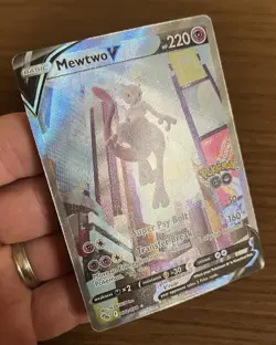 Pokemon TCG Mewtwo V (Alternate Full Art) 072/078 Pokemon GO Holo Mint - Image 2