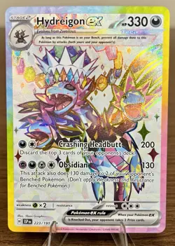Pokemon TCG Hydreigon Ex 223/191 Surging Sparks Full Art IR Holo NM/Mint - Image 1