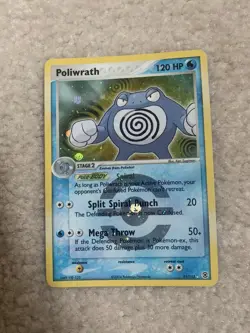 Poliwrath 11/112 EX FireRed & LeafGreen Reverse Holo Rare Pokemon Card LP USED - Image 1
