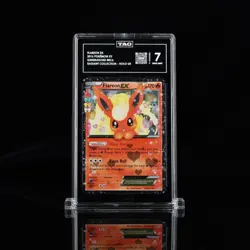 2016 POKEMON XY GENERATIONS RADIANT COLL #RC6 FLAREON EX TAG 7 - Image 1