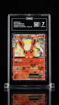2016 POKEMON XY GENERATIONS RADIANT COLL #RC6 FLAREON EX TAG 7 - Image 3