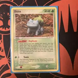 Pokemon TCG Ditto Card Bulbasaur, Delta Species, 36/113 LP - Image 1