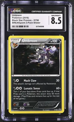 CGC 8.5 Umbreon 2016 Black Star Promos XY96 Pokemon Card - Image 1