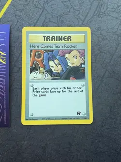 Pokemon Trainer Card Here Comes Team Rocket! 15/82 Holo Rare 2000 115💎NM💎 - Image 1