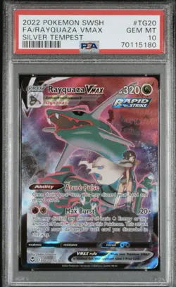 Rayquaza VMAX TG20/TG30 Pokemon Sword & Shield Silver Tempest PSA 10 SWSH - Image 1