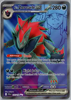Pokemon N's Zoroark ex SV09: Journey Together #175/159 - Image 1