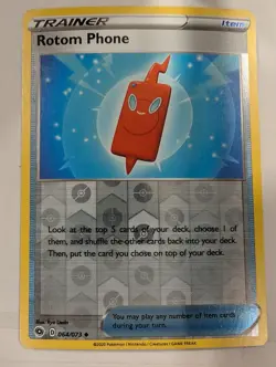Rotom Phone - 064/073 - Champion's Path Pokemon Reverse Holo Foil Nice! - Image 1