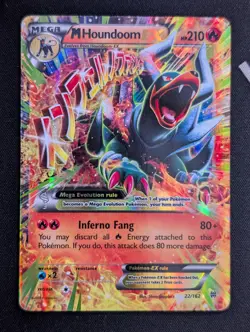 ULTRA RARE M Houndoom EX 22/162 Pokemon XY BREAKThrough Holo Foil Mega - LP - Image 1