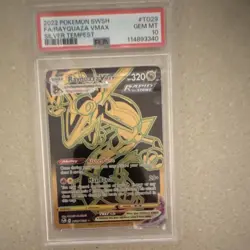 Pokemon TCG Rayquaza VMAX Secret Rare TG29/TG30 Silver Tempest PSA 10 2022 - Image 1