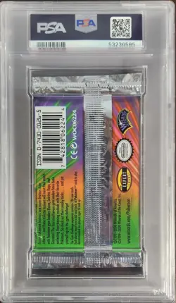 2000 Pokemon Gym Challenge 1st Edition Sealed Booster Pack Lt. Blaine PSA 8 - Image 2
