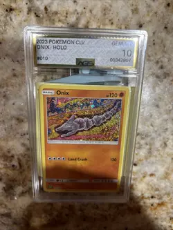 2023 Pokemon CLV, Onix Holo #10, AGS Gem min 10 - Image 1