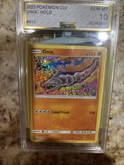 2023 Pokemon CLV, Onix Holo #10, AGS Gem min 10 - Image 2