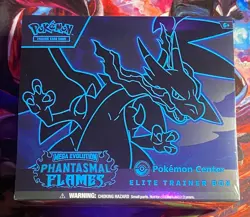 Pokemon TCG Mega Evolution Phantasmal Flames Pokemon Center ETB Factory Sealed - Image 1