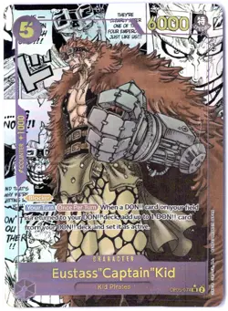 ULTRA RARE MANGA ALT ART LOW POP CUSTOM ONE PIECE!!! Eustass "Captain" Kid - Image 1