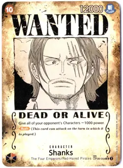 ULTRA RARE ALT ART LOW POP CUSTOM ONE PIECE!!! Shanks HOLOFOIL WANTED - Image 1