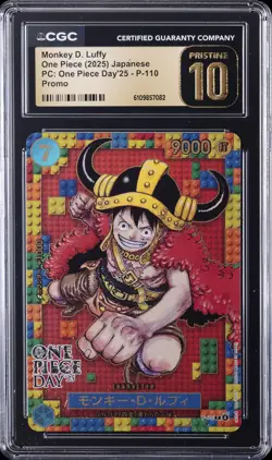 2025 ONE PIECE JPN PC: ONE PIECE DAY'25 PROMO MONKEY D. LUFFY CGC 10 PRISTINE - Image 1
