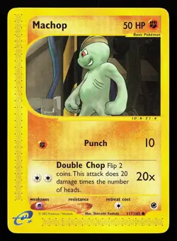 Machop 117/165 Common Expedition Pokemon Card - Image 1