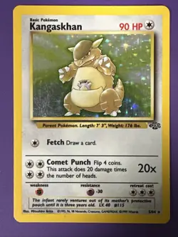KANGASKHAN 5/64 Holo Rare Unlimited Jungle Set Pokemon Card - Image 1