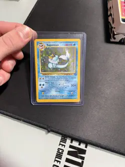 Pokemon TCG Vaporeon Holo Rare Card Jungle, 12/64, Lightly Played - Image 1