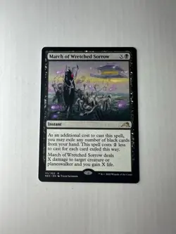 March of Wretched Sorrow LP Kamigawa: Neon Dynasty Magic The Gathering Mtg - Image 1
