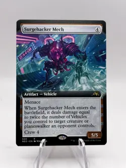 Surgehacker Mech 500 Extended Art Kamigawa: Neon Dynasty NEO MTG NM - Image 1