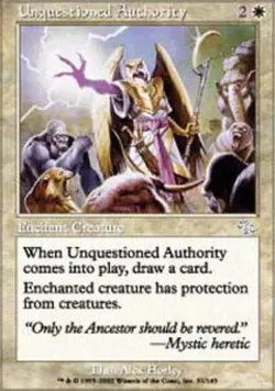 MTG Unquestioned Authority, Judgment, Heavily Played, English - Image 1