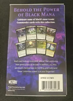 MTG MAGIC THE GATHERING COMMANDER COLLECTION BLACK FACTORY SEALED! 630509989935 - Image 2