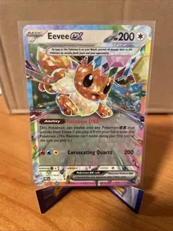 Pokemon TCG Eevee EX 75/131 Prismatic Evolutions PRE Holo Double Rare NM - Image 1