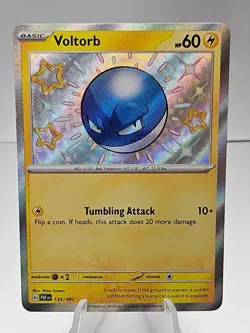 Pokemon Voltorb - 133/091 - Paldean Fates - Baby Shiny Rare Holo - #2 - Image 1
