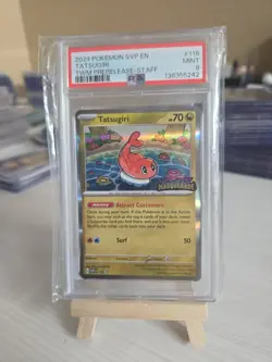 2024 Pokemon Twilight Masquerade Tatsugiri SVP118 STAFF Promo 118 PSA 9 - Image 1