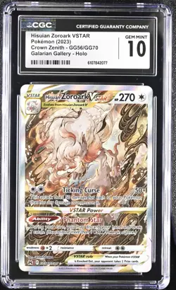 Pokemon 2023 Hisuian Zoroark VSTAR Crown Zenith GG56/GG70 CGC 10 - Image 1