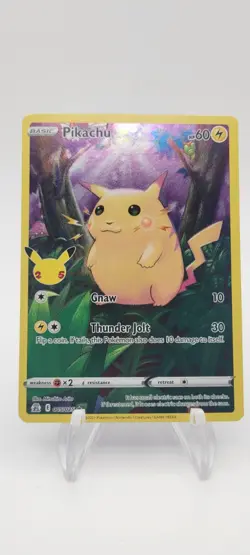 2021 Pokemon SWSH Celebrations Pikachu Holo #005/025 25th Anniversary - Image 1