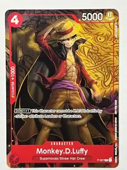 Monkey.D.Luffy P-007 PROMO Tournament Pack Vol. 1 One Piece English - Image 2