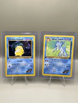 Sabrinas’s Psyduck & Golduck Pokemon Card Gym Challenge 1st Edition SEE DETAILS - Image 1