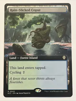 Rain-Slicked Copse Commander: Lorwyn Eclipsed Extended Art - Image 1