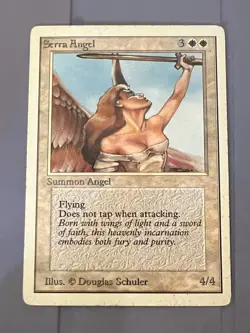 Magic the Gathering MTG Unlimited Serra Angel LP (Beta Bob) - Image 1