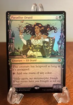 MTG Paradise Druid Showcase Special Guests Foil Foundations FDN NM Magic - Image 1