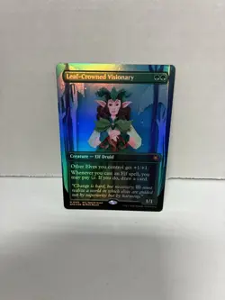 Leaf-Crowned Visionary - BORDERLESS FOIL- Special Guests - Lorwyn Eclipsed - MTG - Image 1