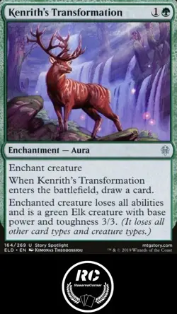 Kenrith's Transformation MTG NM ELD Uncommon Enchantment Fast Tracked Shipping - Image 1