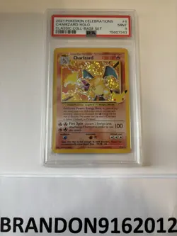 PSA 9 MINT Charizard Celebrations Classic Collection Holo Pokemon Card 4/102 - Image 1