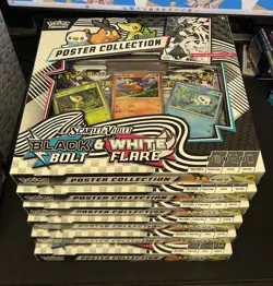 Pokemon Black Bolt And White Flare Unova Poster Collection Box Lot Of 6 FAST SHP - Image 3