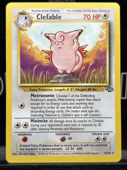 Pokemon TCG - Clefable 17/64 - Jungle - Regular - Unlimited Rare - 1999 WOTC LP - Image 3