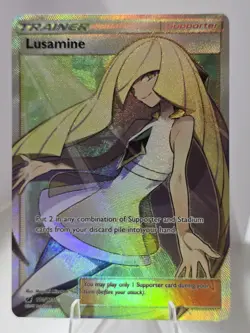 Pokemon TCG Lusamine Crimson Invasion Holo Full Art Ultra Rare Card 110/111 NM/M - Image 1