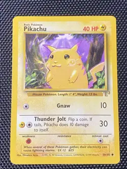 E3 Pikachu 1999 Pokemon Base Set Yellow Cheeks 58/102 Tcg Wotc Wizards - Image 1