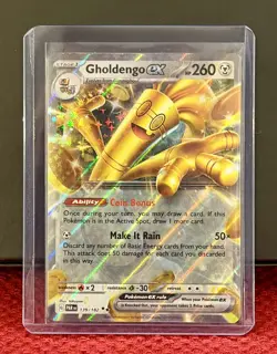 Pokemon TCG Gholdengo ex 139/182 Paradox Rift Double Rare Holo - Image 1