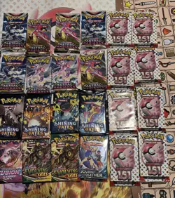 Lot of 36x Pokemon Mixed Booster Packs. 151, Shining Fates, Astral Radiance New. - Image 3