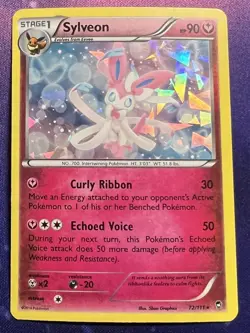 Pokemon TCG 2014 Sylveon 72/111 Furious Fists Deck Exclusive Cracked Ice Holo MP - Image 1