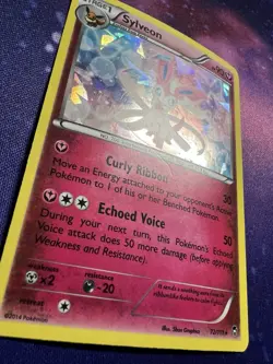 Pokemon TCG 2014 Sylveon 72/111 Furious Fists Deck Exclusive Cracked Ice Holo MP - Image 3